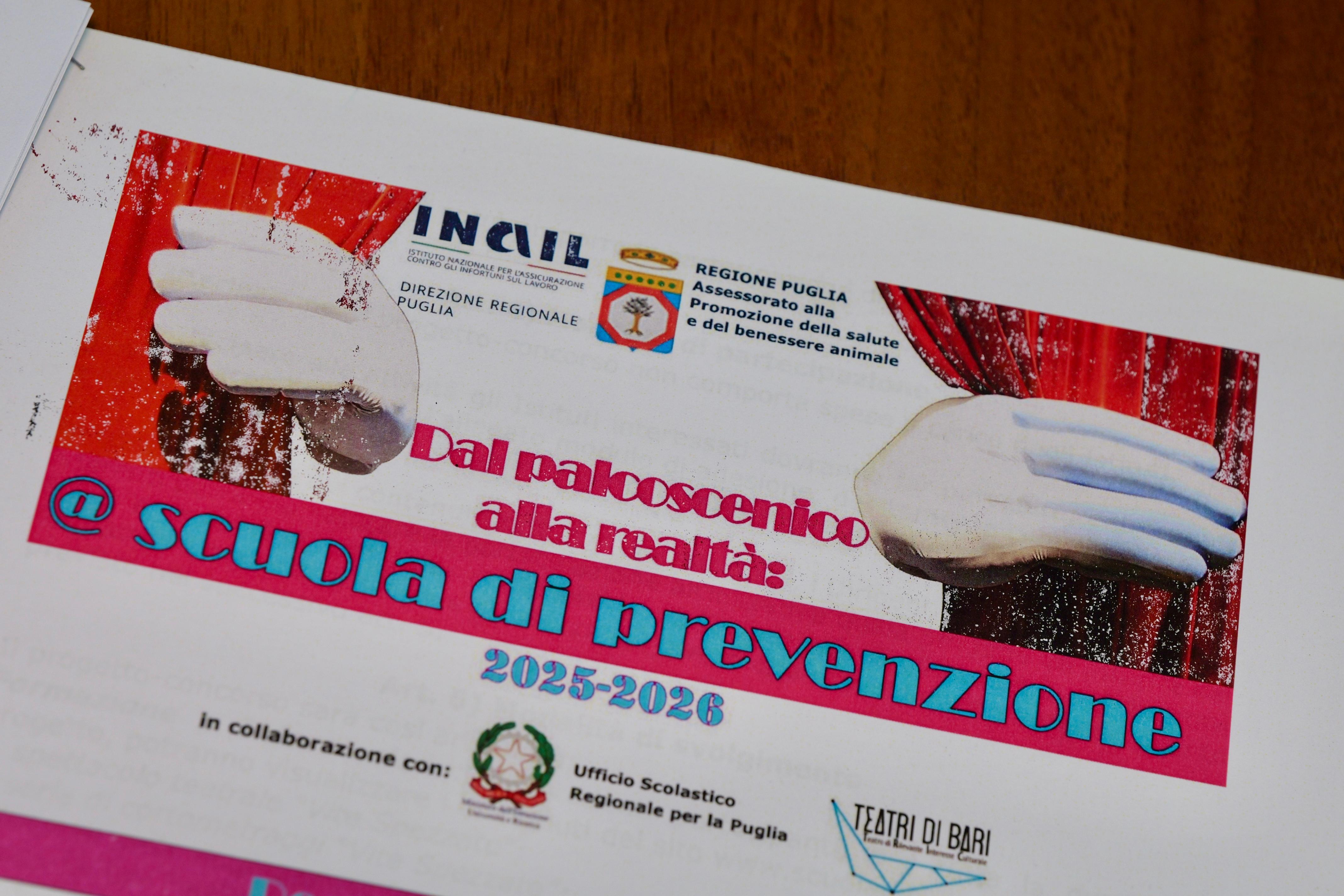 Galleria “Gli ScacciaRischi: le olimpiadi della prevenzione” e “Dal palcoscenico alla realtà: @ scuola di prevenzione”: presentati i progetti di prevenzione destinati agli studenti pugliesi - Diapositiva 4 di 4
